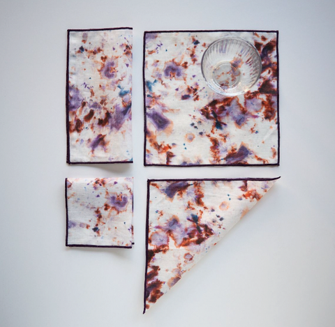 Rose Marble Cocktail Napkins